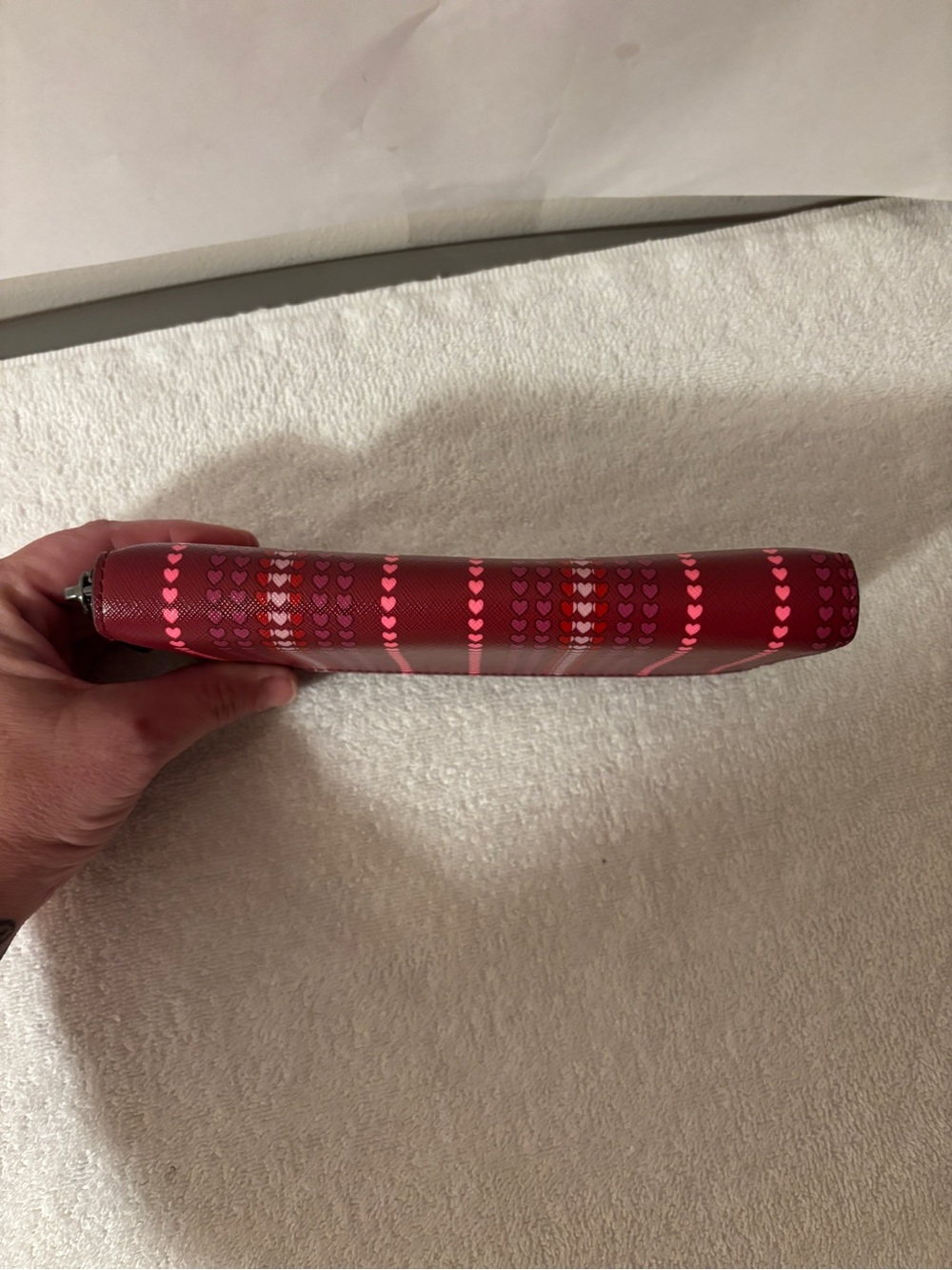 kate spade Red and Pink Heart-Stripe Zip Wallet - Picture 7 of 15
